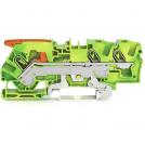 WAGO - Terminal YELLOW/GREEN 3-wire 6mm2 SCREWLESS series CAGE CLAMP®  2106-1307