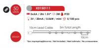ACA LIGHTING - 50 LED STRING LIGHTS, WW, SILVER COPPER WIRE & BAT. 3XAA IP20 5M+10CM, 3W X0150111 (1)
