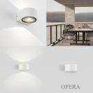 NOVA LUCE - Moisture-proof wall light  L:11, W:10, H:6.8 cm.   9030939   OPERA ⚡ LED 11W ⚡ 950Lm ⚡ 3000K ⚡ 220-240V ⚡ IP54 ✴ Sandy White 