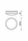 REDO GROUP - wall\ceiling luminaire SONAR 9393    AP/PL E27 1X42W IP54 (1)