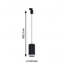 PAULMANN - 95405  ProRail3 pendant Corus ✴E27 max. 50W⚡dimmable 230V✴black (2)