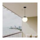 V-TAC - Ceiling Hanging Lamp 1xE27 Matt Black Opal Plastic C Ball SKU: 11825 (1)