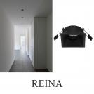 NOVA LUCE - Recessed Downlight  D:9, W:9, H:5 cm., Cut Out: 8.2 cm.  9110115  REINA ⚡ LED GU10 ⚡ 1x10W ⚡ 230V ⚡ IP20 ✴ Black 