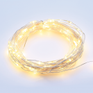 ACA LIGHTING - LED STRING LIGHTS WITH SILVER COPPER WIRE,  warm white light, IP20  XSW20WWCR