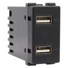 ELMARK - 27014 - USB SOCKET DOUBLE ANTHRACITE LECCE 