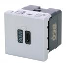 LEGRAND - Double USB Type-C Power Delivery 30W charging sockets Mosaic 2 modules - alu 79385