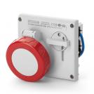 SCAME - Concealed industrial socket 32A 3P+E IP67 with mechanical interlock Omnia series 405.3286