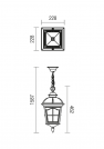REDO GROUP - Пендел YORK 9649 SU E27 1X70W IP44 BR  (1)