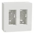 SCHNEIDER ELECTRIC - NU122420 Surface mounting box 2 rows x 2 modules, New Unica, antibacterial, white