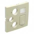 EFAPEL - Face plate for R - TV - SAT - RJ45 / R - TV - SAT - RJ45 - FO multimedia outlets  IVORY 90770 TMF LOGUS 90