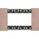 BTICINO - KA4804ZM 4 modules Living Now Plate - copper - material: metal
