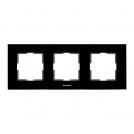 PANASONIC - 3 Gang Frame Aluminum Black  WKTF0803-3AB
