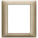 VIMAR - 14668.70 - Plate 8M techn. metallized bronze8-module (4+4) cover plate, technopolymer, maple