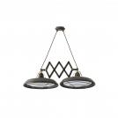 FARO - PLEC LED Old brown extensible pendant lamp 2L Ref.66214 IP44
