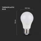 V-TAC - 10.5W A60 LED Plastic Bulb SAMSUNG Chip 3000K E27 SKU: 21177 (4)