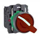 SCHNEIDER ELECTRIC - Selector switch illuminated red 1-2 1NO-1NC 230...240Vac Ø22mm XB5 XB5AK124M5