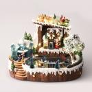 ACA LIGHTING - LED WW DECOR MULTICOLOR VILLAGE+ROTATION SKATING+MUSIC 4.5V (ADPAT) / 3ΑΑ (BAT) 32Χ23Χ24CM X0309