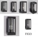 NOVA LUCE - Влагозащитен аплик  Д:11, Ш:15, В:24.5 см.   9060192   FIGO ⚡ LED E27 ⚡ 1x12 Watt ⚡ 110-240 Volt ⚡ IP54 ✴ Тъмен антрацит 