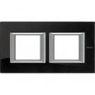 BTICINO - HA4802M2HVNB rectangular cover plate 2х2modules-Nighter glass