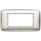 VIMAR - 20684.C91 - Round plate 4M Inox brushed steel