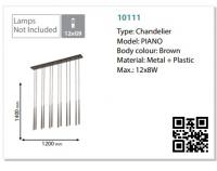TKLighting - PIANO PENDANT 12xG9 96W BROWN 10111 (1)