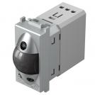 TEM - EM31ES Motion sensor PIR, 110°, range 8m @ h=1.2m, 5A, requires neutral, 1M, color Silver matt, Modul
