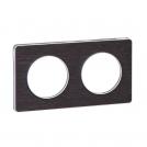 SCHNEIDER ELECTRIC - S530804P Odace Touch cover frame 2 gang  wood wengue & aluminium border