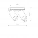 NOWODVORSKI - Ceiling lamp 7810 MONO II WHITE • GU10 2X10W  LED • IP20 (5)