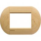 BTICINO - LNB4803LAE Round cover plate 3 modules - maple 