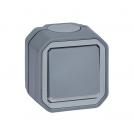 LEGRAND - Влагозащитен Двуполюсен ключ с индикатор за открит монтаж Plexo New СГЛОБЕН Сив 69726L