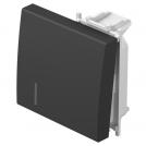 TEM - TM12SBIN Face plate switch/button 2M with indicator, color Black matt, Modul