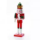 ACA LIGHTING - ^NUTCRACKER KING WITH GIFT & TREE H38cm^  X143806