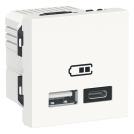 SCHNEIDER ELECTRIC - NU301818 USB Type A + Type C 5V 2.4A white