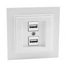MONO ELECTRIC - MONO ELECTRIC -  2х тип А USB Despina, MN-102-190005-178, бял