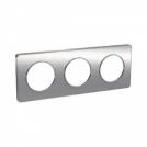 SCHNEIDER ELECTRIC - S530806J Odace Touch cover frame 3 gang metal brushed aluminium & aluminium border