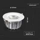 V-TAC - 30W LED COB Downlight Reflector A++ Round 3000K SKU: 211276 VT-26301 (4)