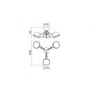 SMARTER - Плафон SILMA 02-966 цвят античен месинг, кехлибар Е14 3x28W (1)