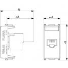 VIMAR - 14339.5 - RJ45 Cat5e Netsafe FTP 110 Интернет розетка 1M Бял PLANA (1)