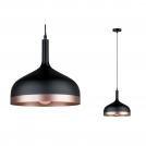 PAULMANN - Пендел  79629   Neordic Embla⚡ E27⚡1 х max. 20W✴Черен / Меден мат