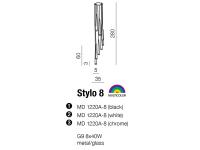 AZZARDO - Stylo 8 MD1220A-8-WH / AZ0209 (3)