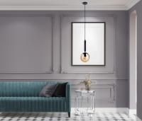 ITALUX - Пендел Ravena PND-2324-1 BK+AMB (1)