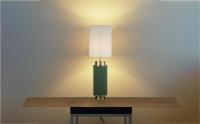 SEARCHLIGHT - Table Lamp dark green, brass FLASK EU59041AB 60W E27 (3)