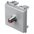 TEM - KM24ES Socket SAT individual 0db 2M, color Silver matt, Modul