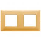 VIMAR - 14643.43 - Plate 4M (2+2) 71mm Reflex amber