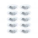 PAULMANN - 93400 Recessed light Base basic set pivoting round ✴90mm 20° GU10 max. 10W~230V⚡dimmable✴white
