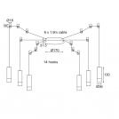 ACA LIGHTING - Полилей YL22C6BK (1)