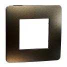 SCHNEIDER ELECTRIC - NU280252M New Unica - cover frame - 1 gang - 1 x 2 modules - bronze/ black mirror surface 