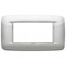 VIMAR - 20684.C10 - Round plate 4M Bright metallic silver
