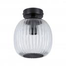 PAULMANN - LED Плафон/Аплик   71145  Ruya⚡IP44⚡E14⚡230V⚡max. 20W dimmable✴Стъкло/Черен мат