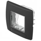 TEM - CM23SB Frame 2M IP44 for sockets, color Black matt, Modul